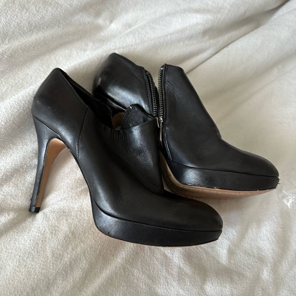 Vince Camuto Leather Zip Pumps
